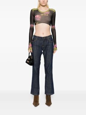 Louis Vuitton vintage circa 2008 low rise 5 pocket jeans embroidered size 36IT